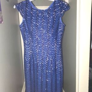Perfect condition sapphire blue sequin cocktail dress